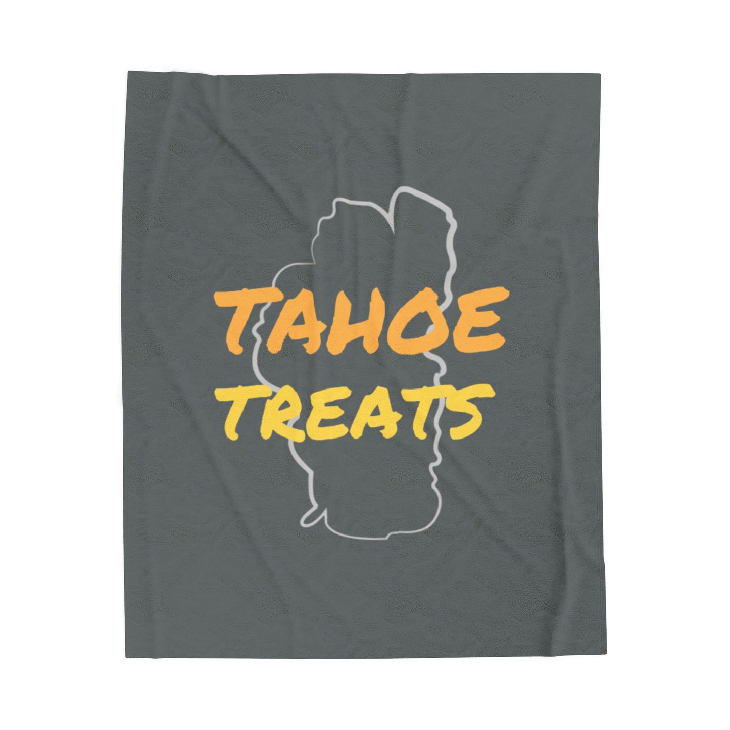 Tahoe Treats Velveteen Plush Blanket - Gray
