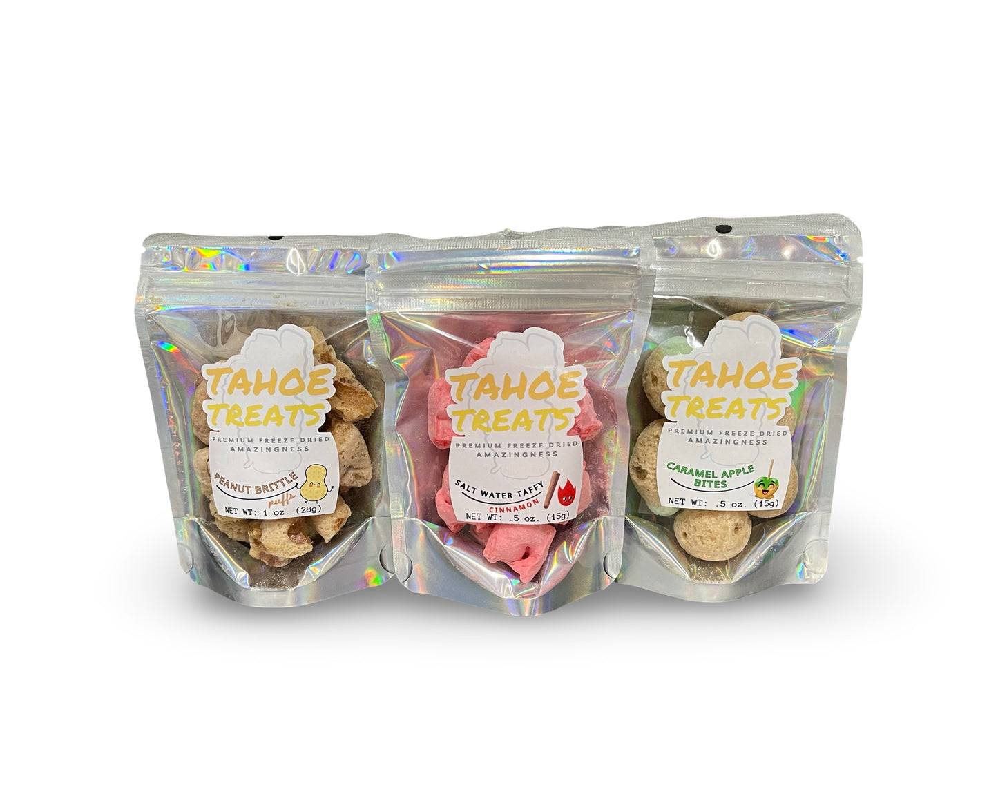 Seasonal Favorites Freeze-Dried Candy Gift Box (3-Pack) | Christmas Peanut Brittle, Cinnamon Taffy & Caramel Apple Treats