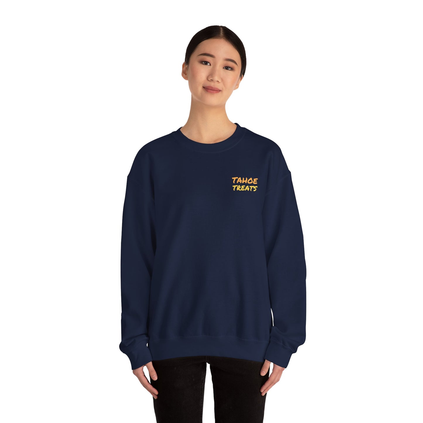 Tahoe Treats Retro Lake Tahoe Graphic Crewneck Sweatshirt