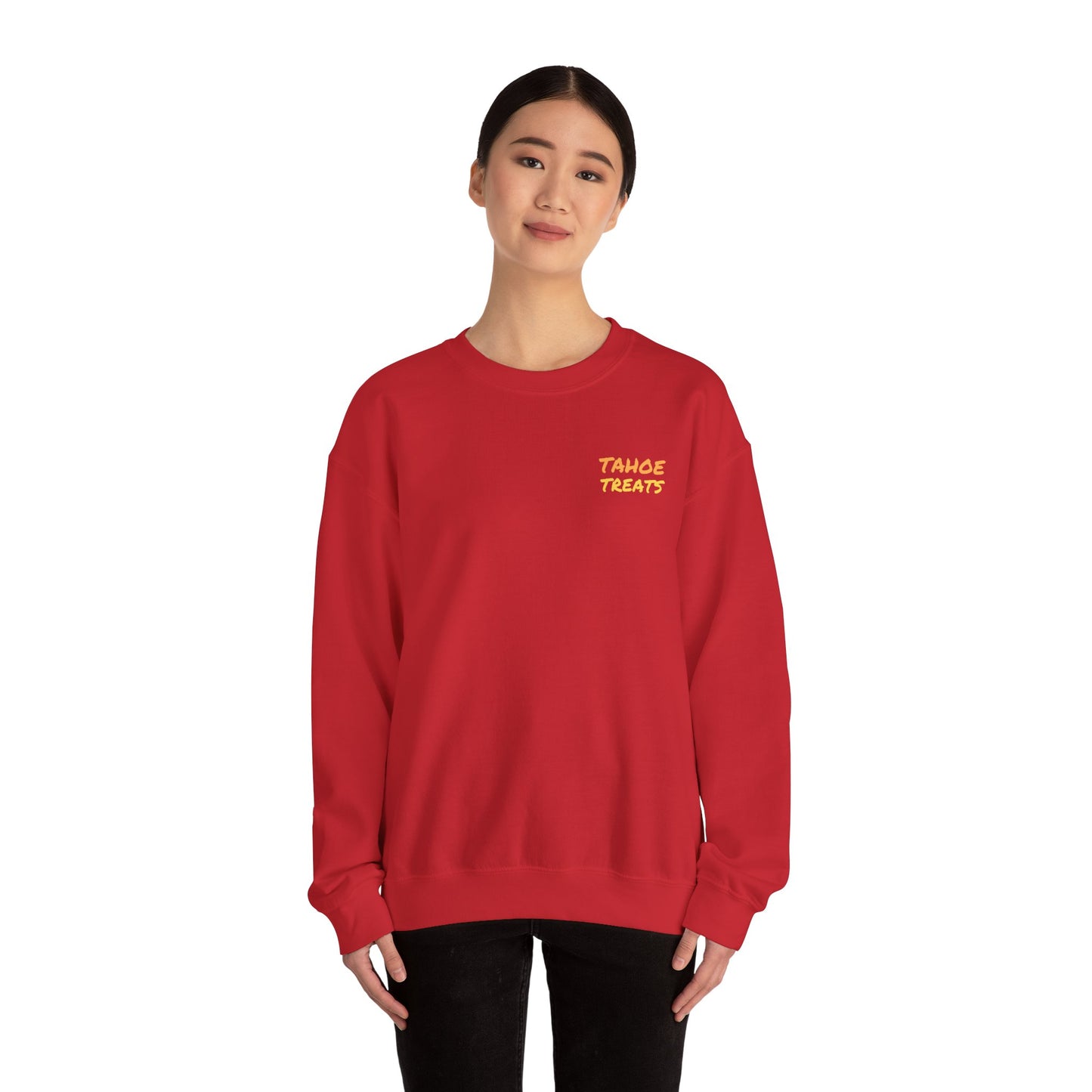 Tahoe Treats Retro Lake Tahoe Graphic Crewneck Sweatshirt