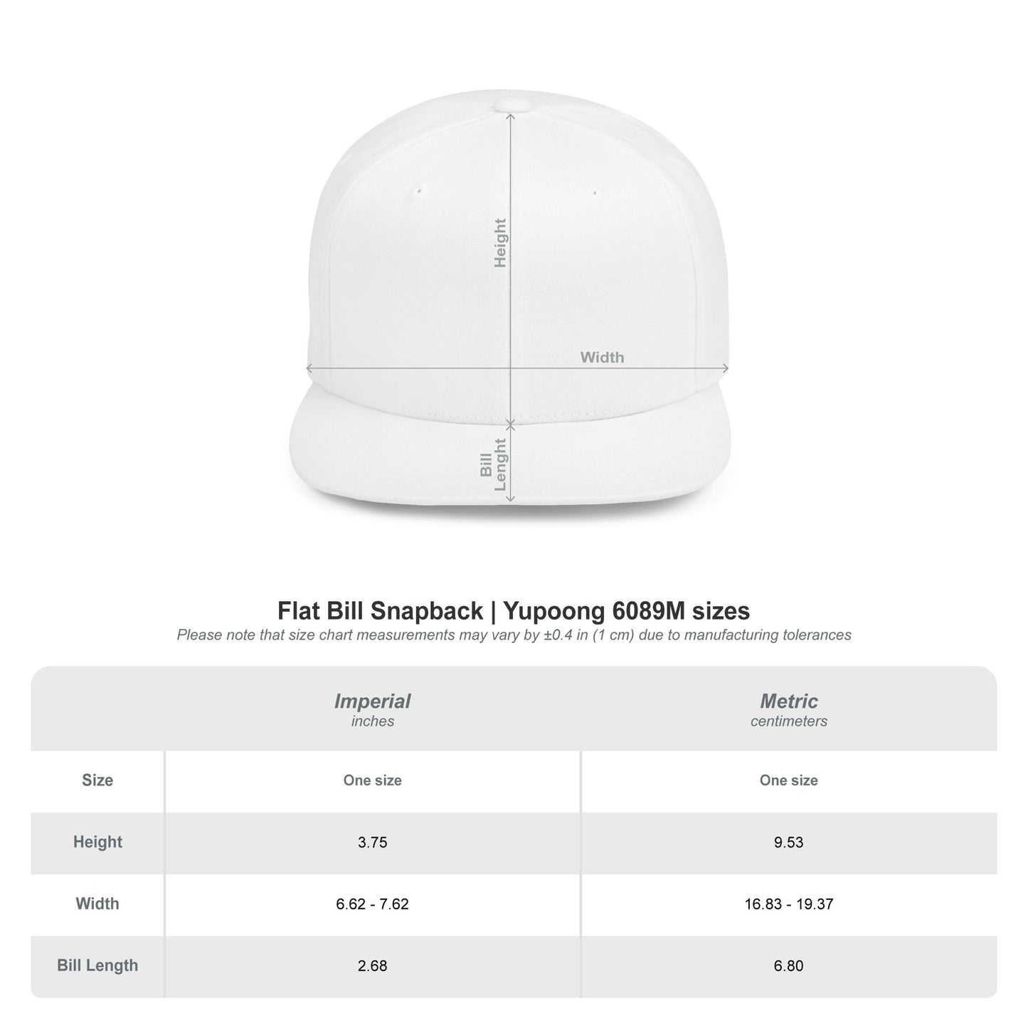 Tahoe Treats Snapback Hat — Retro Script Logo Flat Bill Cap