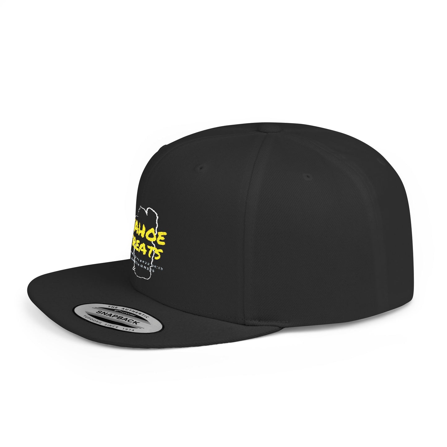 Tahoe Treats Snapback Hat — Retro Script Logo Flat Bill Cap