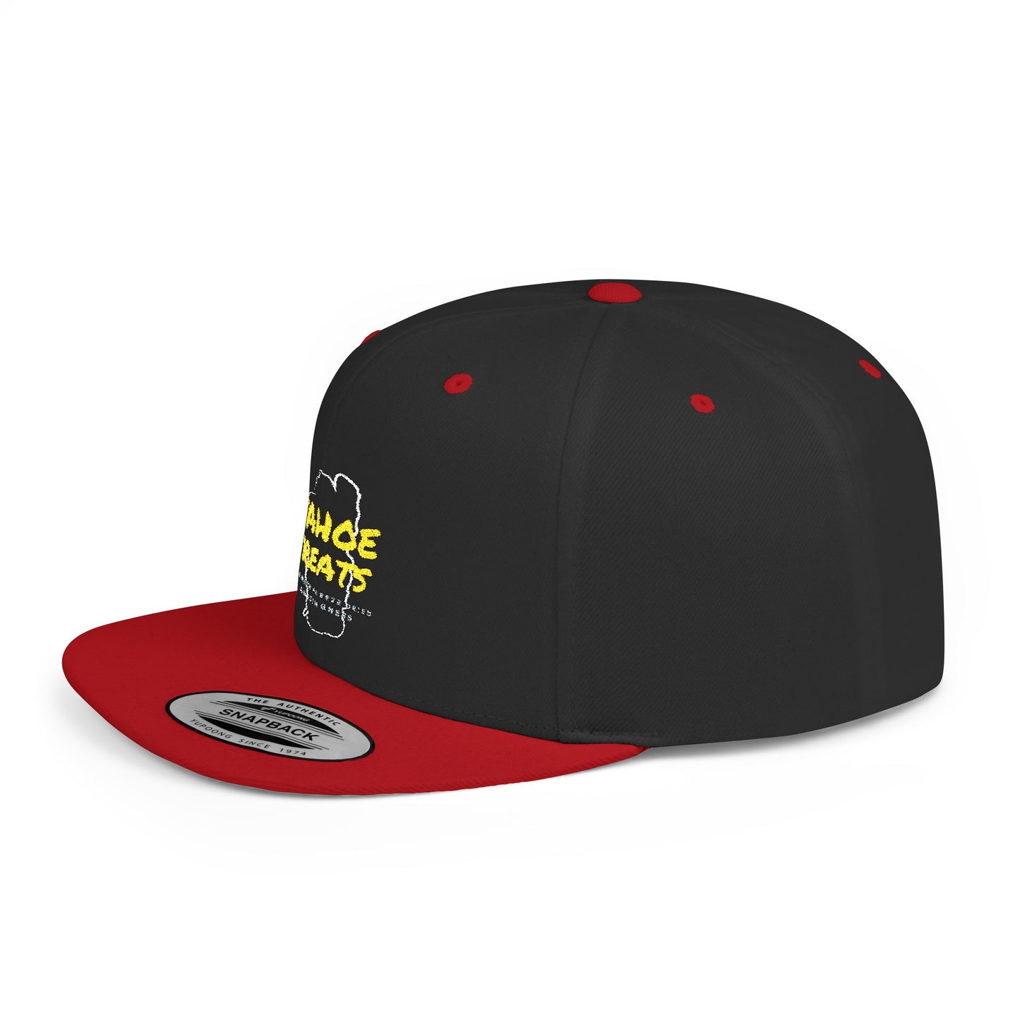Tahoe Treats Snapback Hat — Retro Script Logo Flat Bill Cap