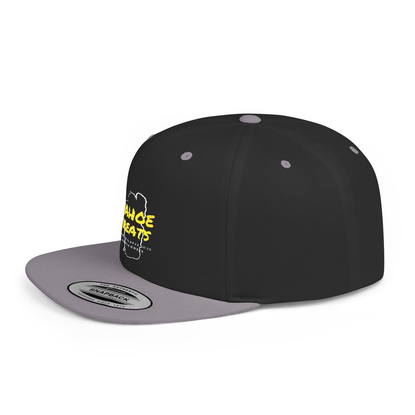 Tahoe Treats Snapback Hat — Retro Script Logo Flat Bill Cap