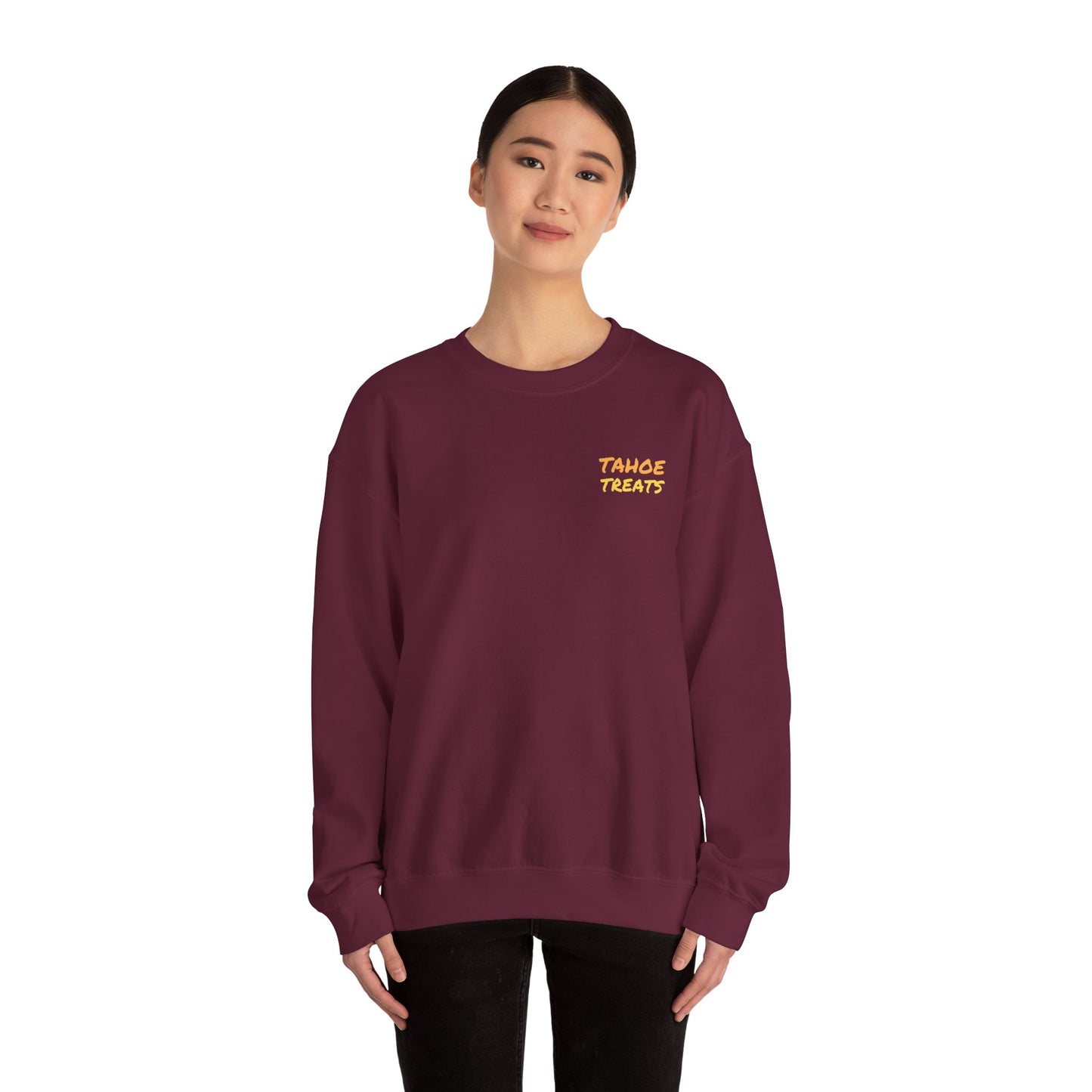Tahoe Treats Retro Lake Tahoe Graphic Crewneck Sweatshirt
