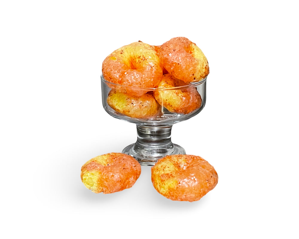 Freeze Dried Peach Chili Lime Chamoy Gummy Rings by Tahoe Treats