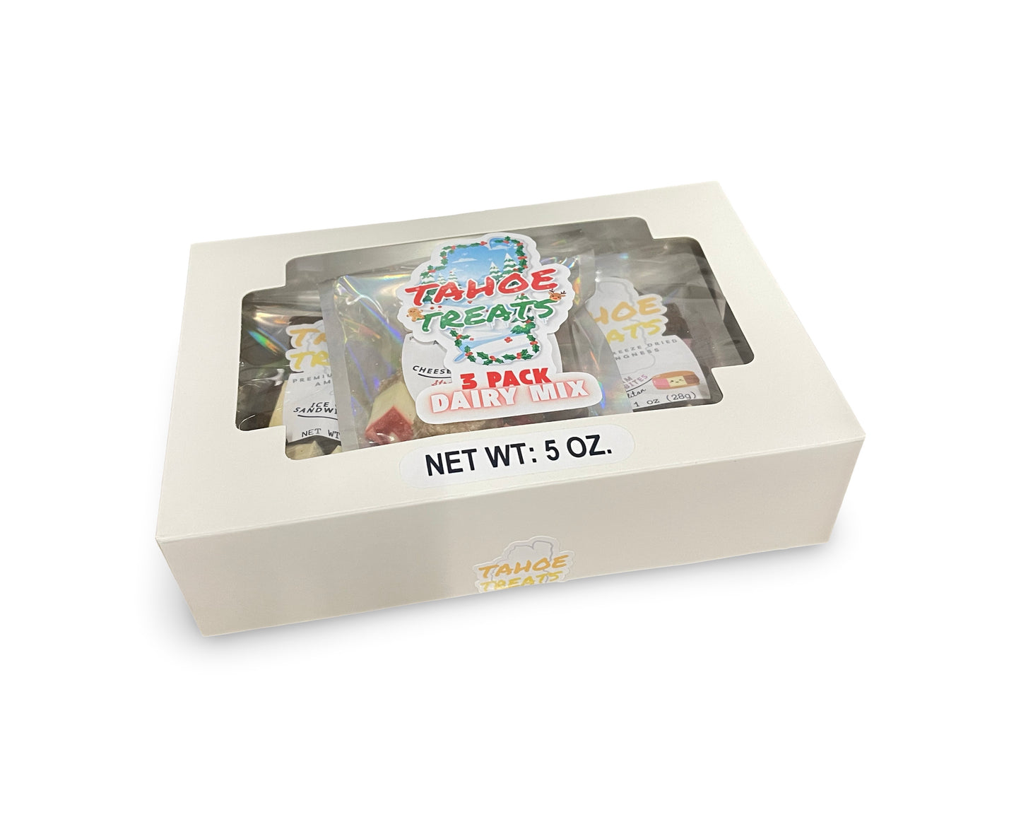 Unique Freeze-Dried Dessert Gift Box (3-Pack Dairy Mix) | Ice Cream, Neapolitan, & Cheesecake Bites | Christmas Gourmet Food